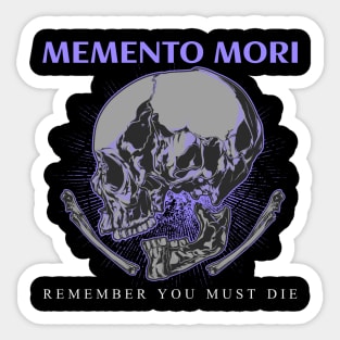 Stoic Memento Mori Skull Sticker